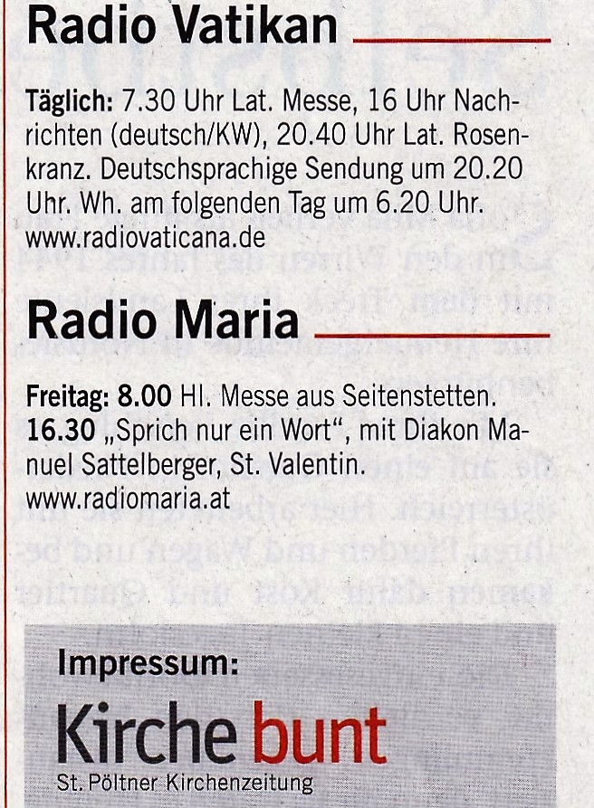 RadioMariaKircheBunt